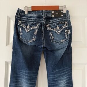 Women's Blue Embellished Jeans